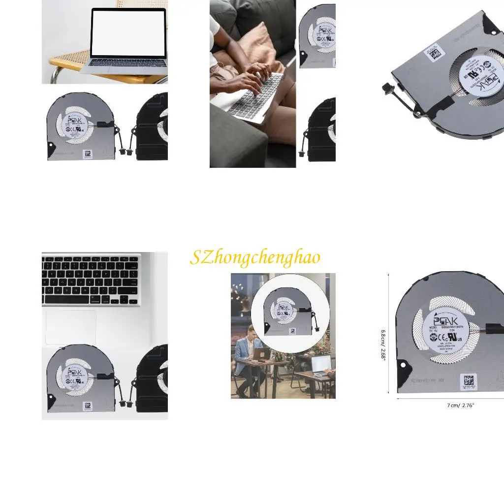 

Laptop Cooling Fan 4-wire for Inspiron 5415 5510 5515 7415 Quiet Heatsink 4pin 601D