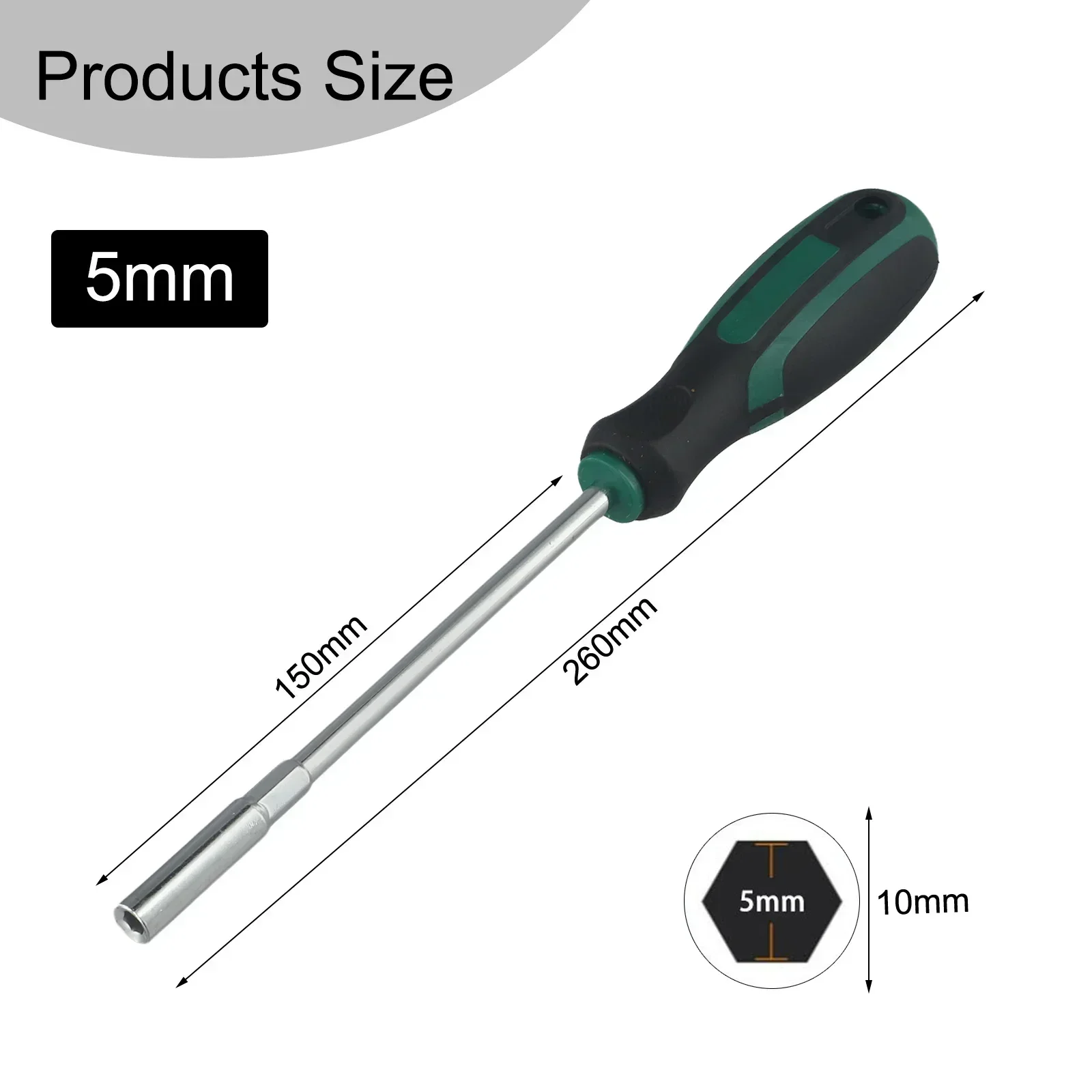 Screwdriver Socket Wrench Hex Screwdriver Hexagonal Nut Key Extend Driver 5-14mm Home DIY Repair Hand Tool Accessories