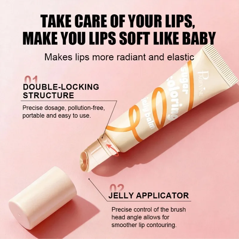 Gloss à lèvres en gelée de couleur bonbon populaire, baume à lèvres hydratant longue durée et huile à lèvres