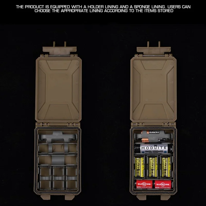 صندوق تخزين بطارية مقاوم للماء ، حافظة تكتيكية للمجلة ، سترة إيرسوفت ، وحدات ، CR2032 ، AAA ، وقي ، CR123A