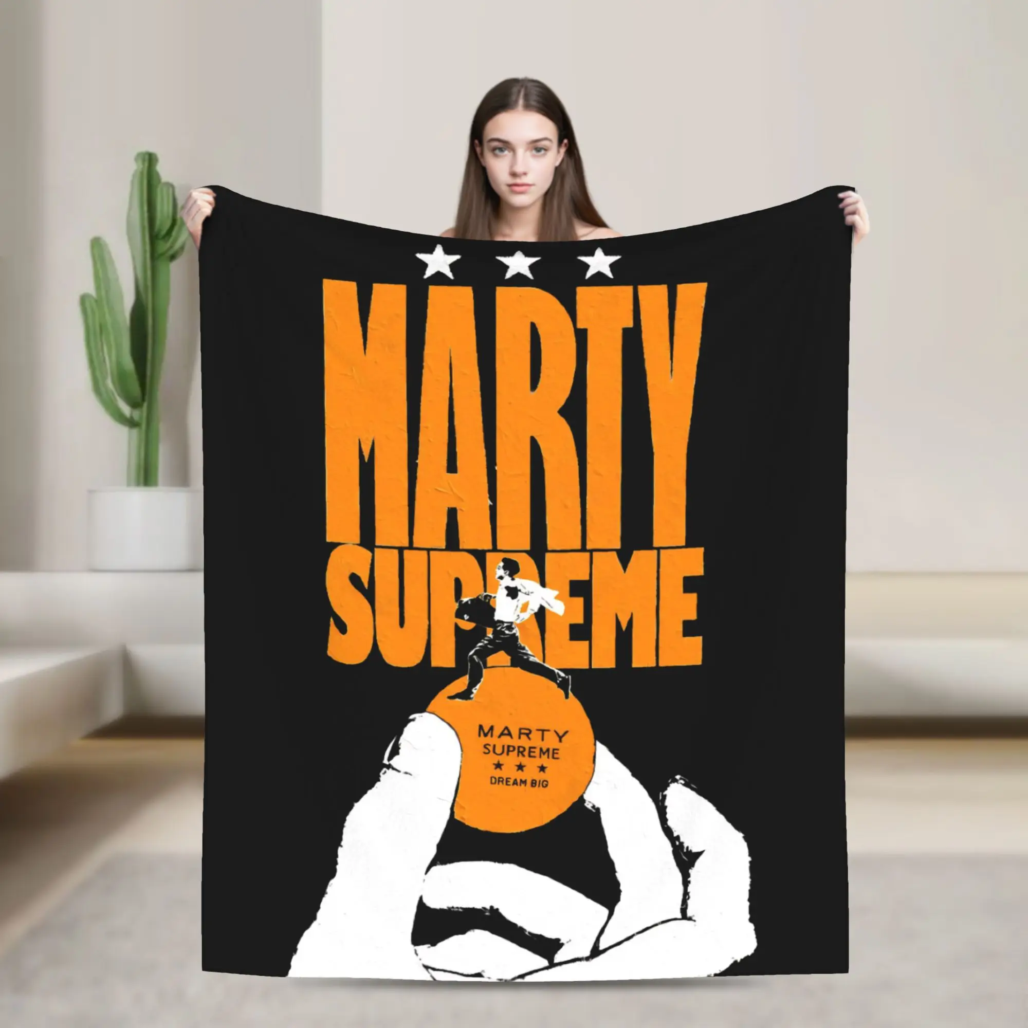 

Marty Supreme Flannel Throw Blanket Table Tennis Blankets for Bedding Bedroom Warm Bedspread,