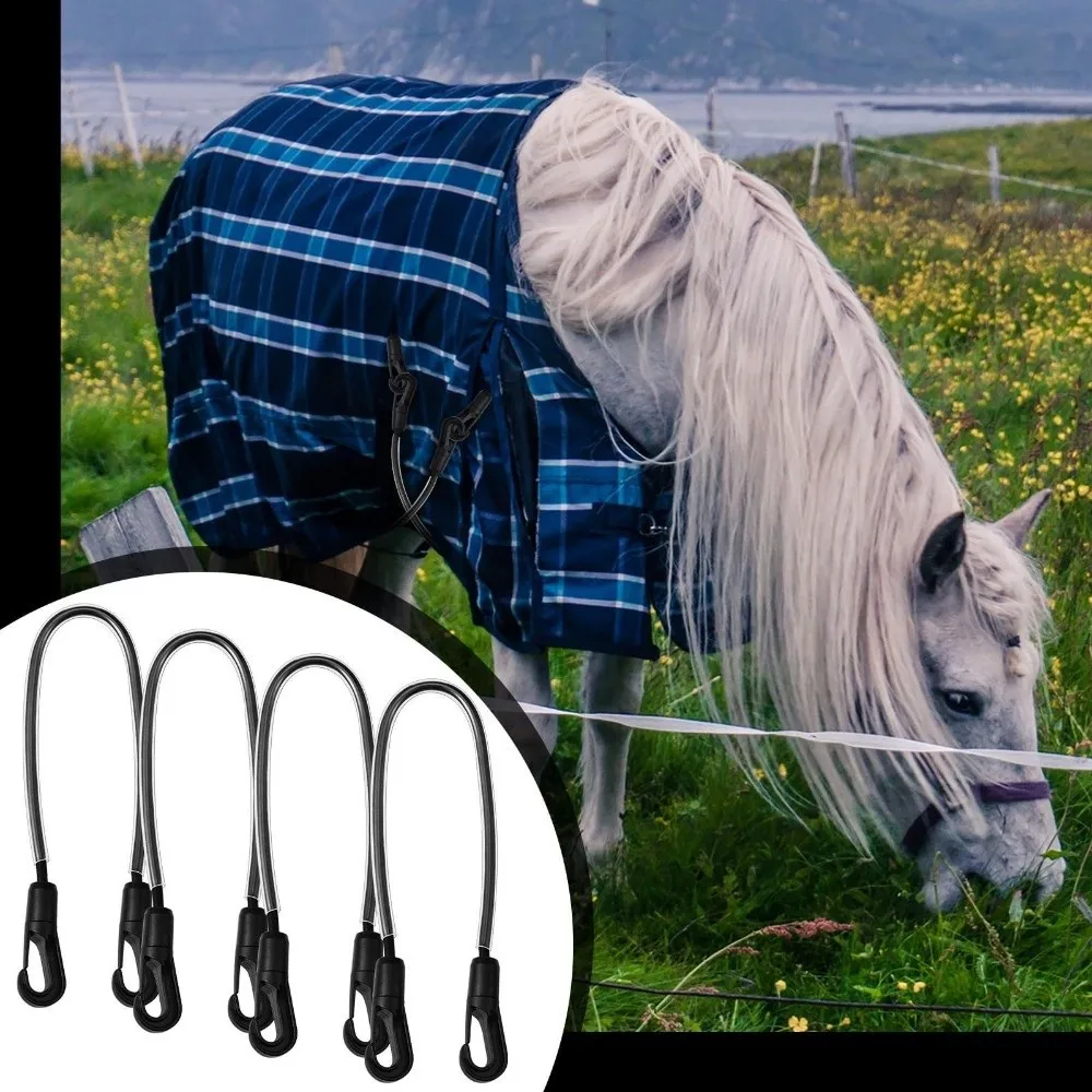Sangles extensibles pour couverture de cheval, Clips à Double extrémité, sangles élastiques pour jambes, utilisation équine, sangle arrière réglable