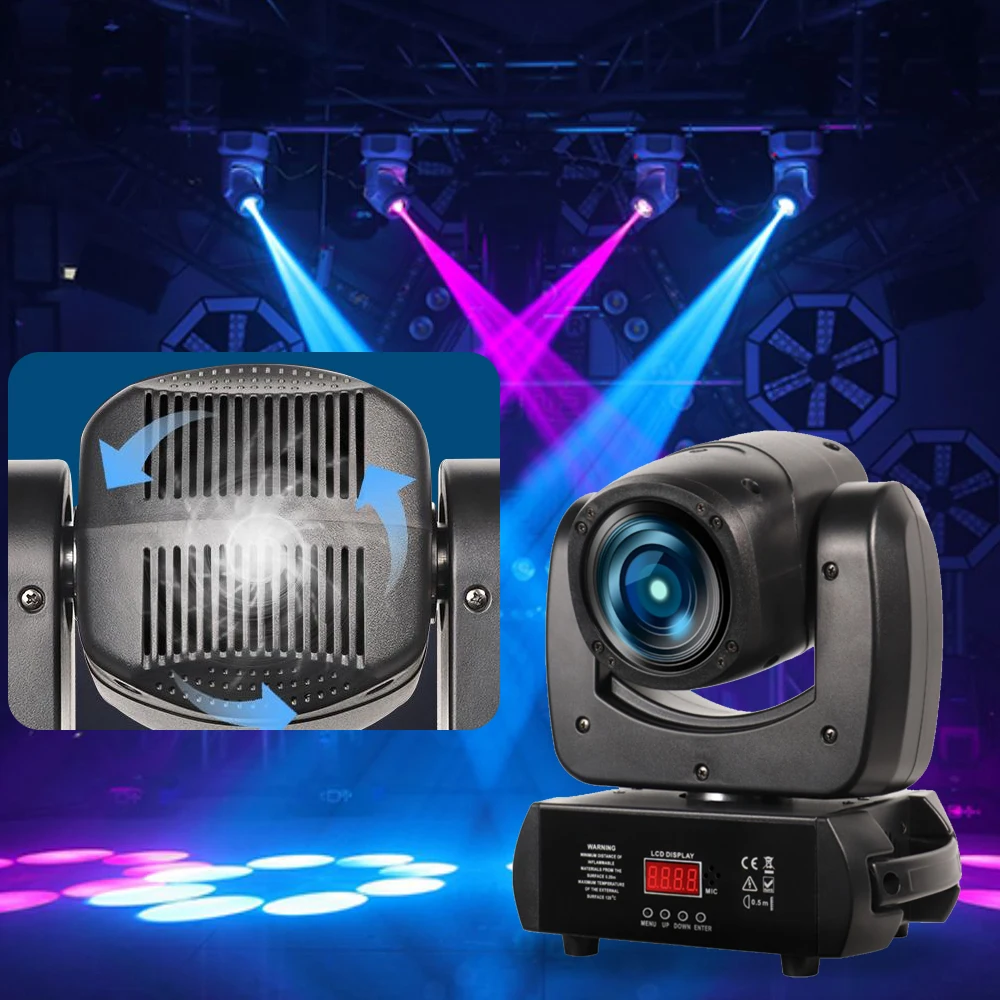Good Effect 100W Led Beam Moving Head Light Hot Hatch Pro Beam With Color And Patterns DMX 512 Control For Party Holiday Wedding
