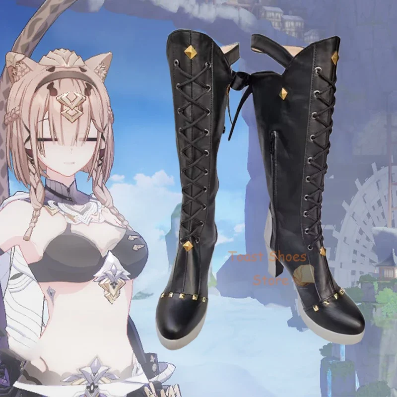 Jeu Honkai Impact 3rd Pardofelis Cosplay Chaussures, Comic Anime Game for Con Halloween Party, Costume Prop, Style Sexy