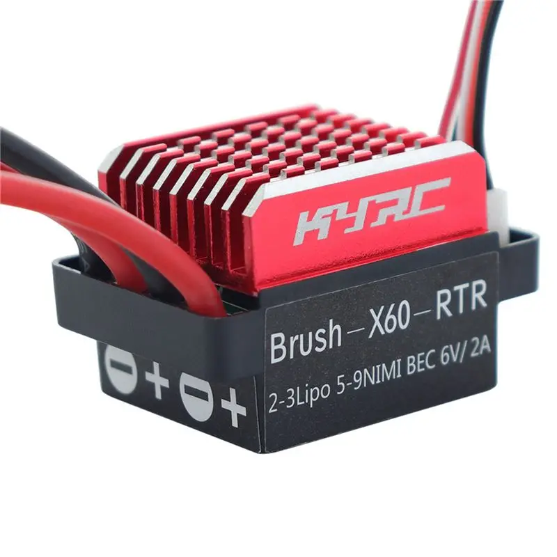 A19Q-3X 1060 60A Waterproof Brushed ESC Speed Controller Forward Brake And Reverse Brake For 1/10 RC Crawler Axial Scx10 Trx4