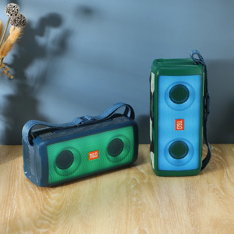 Портативная Bluetooth-Колонка T & G TG345, беспроводной водонепроницаемый сабвуфер, уличный басовый громкий динамик светодиодный светильник кой