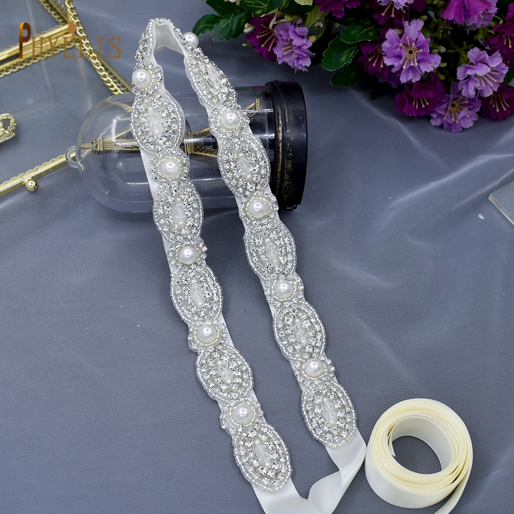 S11 Rhinestone Wedding Sash Crystal Belt for Bride Women\'s Formal Dresses Belt Sparkly Belts Party Belt Bridesmaid Ribbon Belt