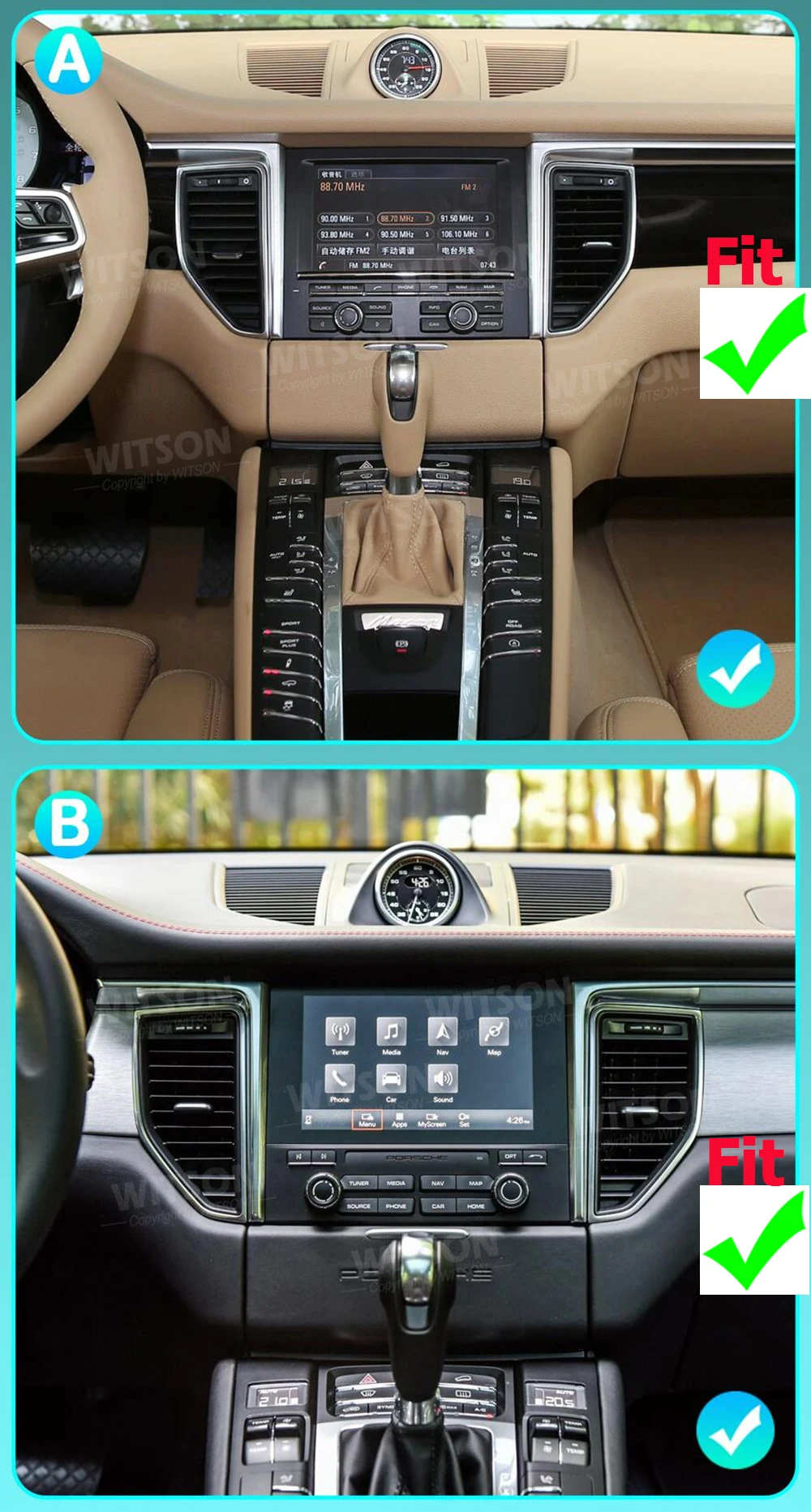 Radio Car Android Carplay For Porsche Macan 2013-2018 Stereo No DVD loader