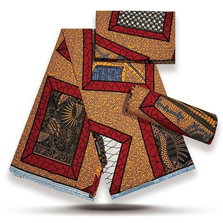 

2025 Nigerian High-Quality Hollande-Wax Print African Fabric for Patchwork New Style Clothing Home Decor Y10