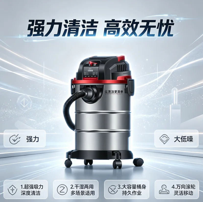 

220V Konka Vacuum Cleaner High Power Industrial Home Use for Renovation Car Cleaning Large Suction IAD
