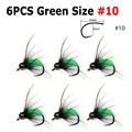6 piezas de color verde talla 10