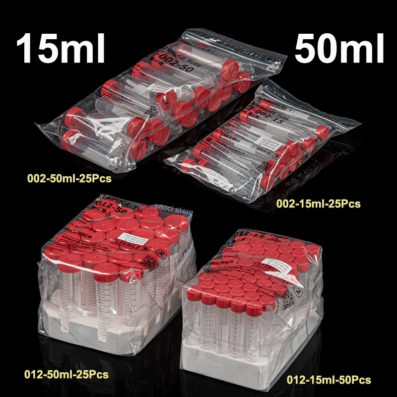 

Центрифужные пробирки 15 мл, 50 мл, центрифужная пробирка для биореакции, стерильная центрифужная пробирка, безерогенная, без детонации/ограничения, 25/50 шт.