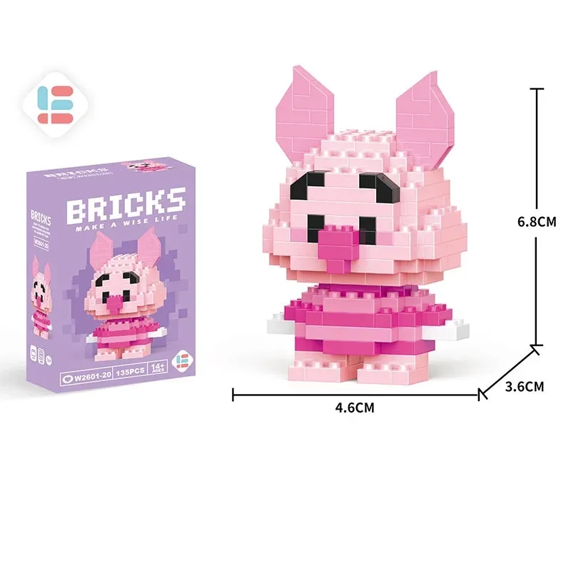 Sanrio Kuromi, Hello Kitty, Bausteine, Disney, Mickey Mouse Club, Anime-Modell, Bausteine, Spielzeug für Kinder, Geschenke.
