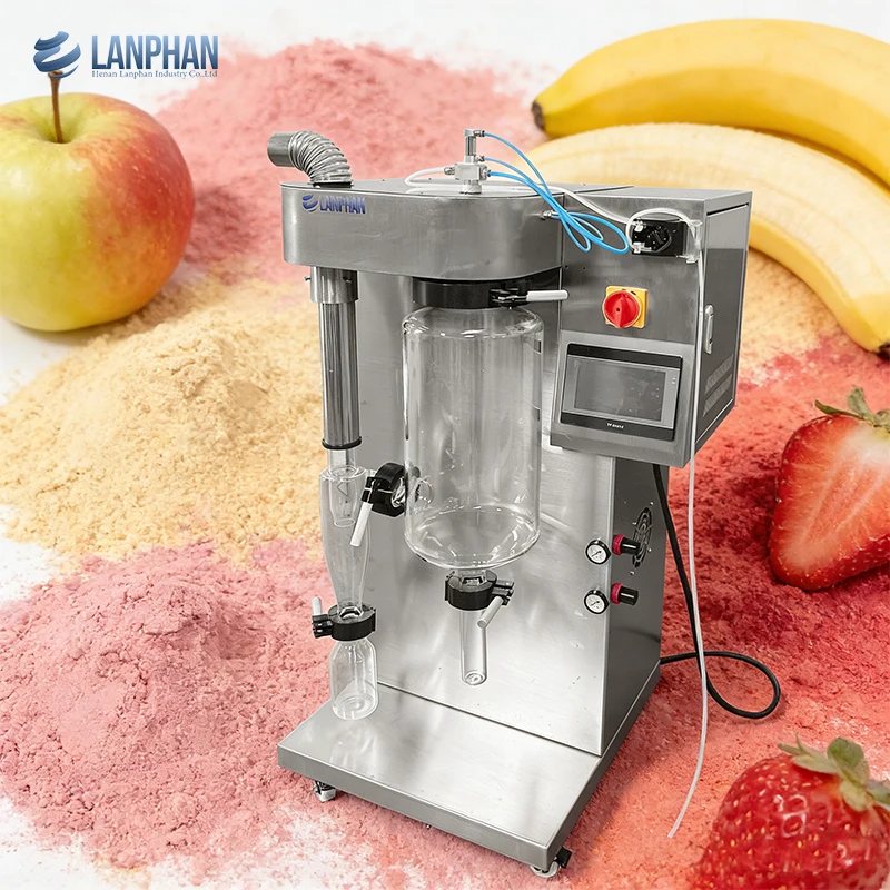 Lab 2L/H Spray Dryer With Peristaltic Pump PID Automatic Control For Heat Sensitive Food Material Drying