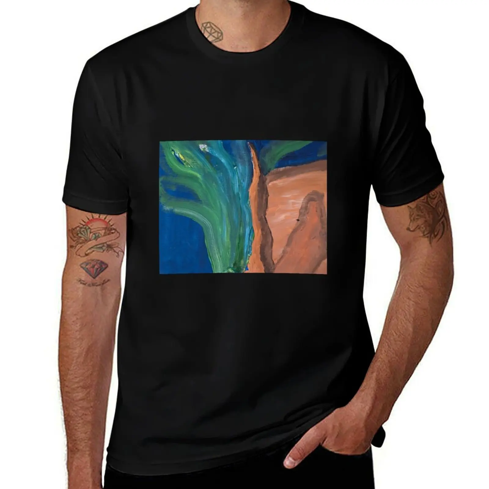 

Desert visions T-Shirt street wear Luxury man plus sizes cotton t shirt men