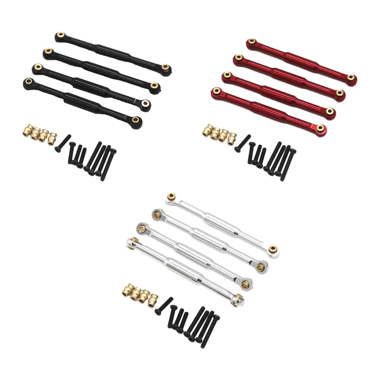 4x Pull Rod Steering Linkage Replaces Pull Rod Pull Rod Link Rod Linkage Servo Links Tie Rod for Fcx18 1/18 New LC80 RC Car