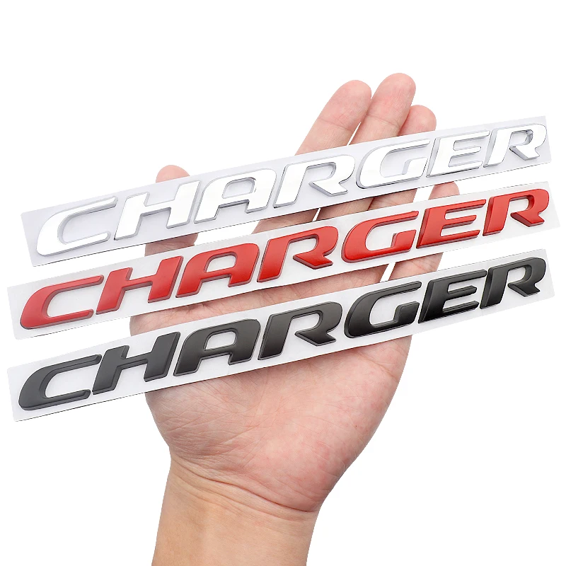 3D Metal Charger Badge Emblem Car Stickers Fender Decals Car Styling For Dodge Charger Dart  Caliber Journey Auto Accessories