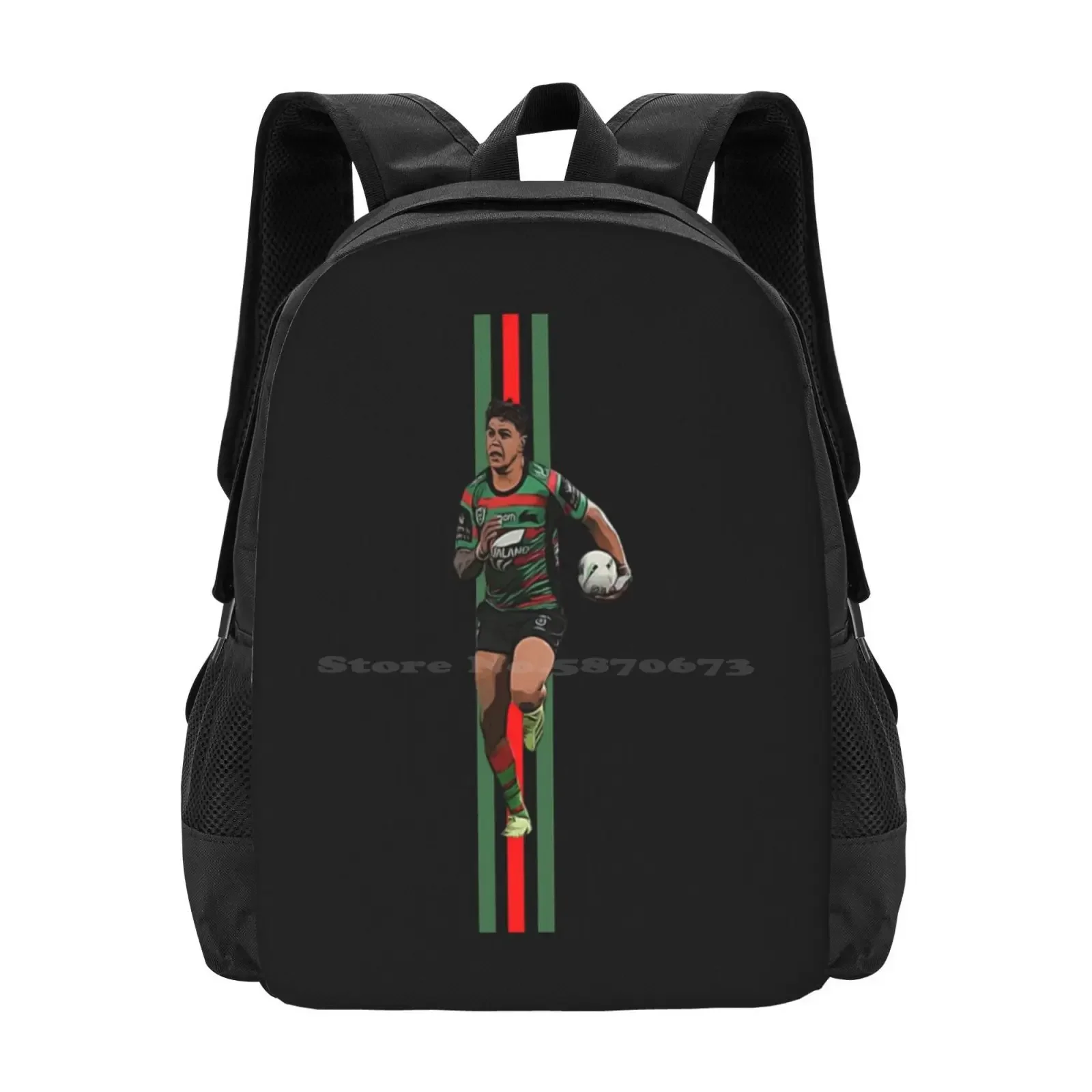 

Latrell Mitchell South Sydney Rabbitohs Classic Hot Sale Schoolbag Backpack Fashion Bags Nrl Rugby League Canberra Raiders