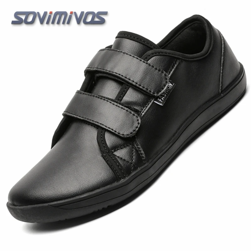 

Barefoot Shoes Man Woman Wide Toe Minimalist Sneakers Lightweight Hook Loop Artificial Leather Shoes Men Women Flats Soft Shoe