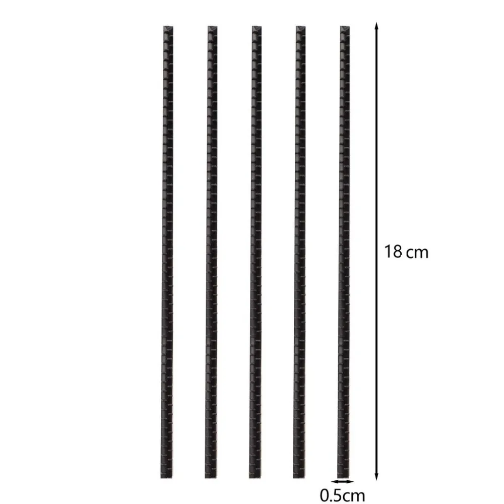 5Pcs Two Rows Teeth Shaped Anti Slip Strip with Back Adhesive Black Hairpin Anti Slip Teeth DIY Handmade