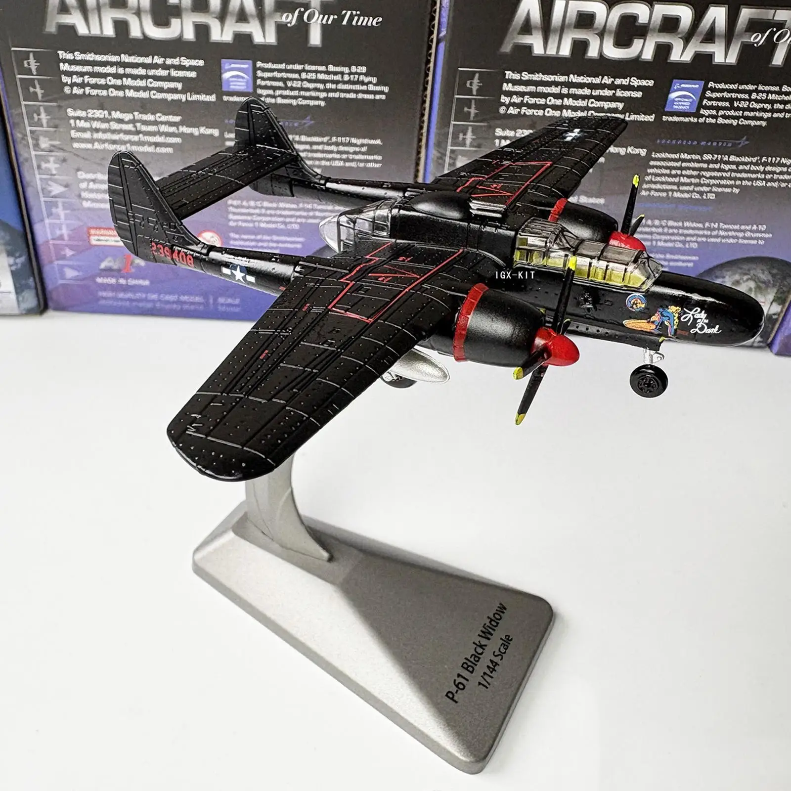 1:144 P-61B Fighter Model Simulated Tabletop Decoration for Office Shelf Bar