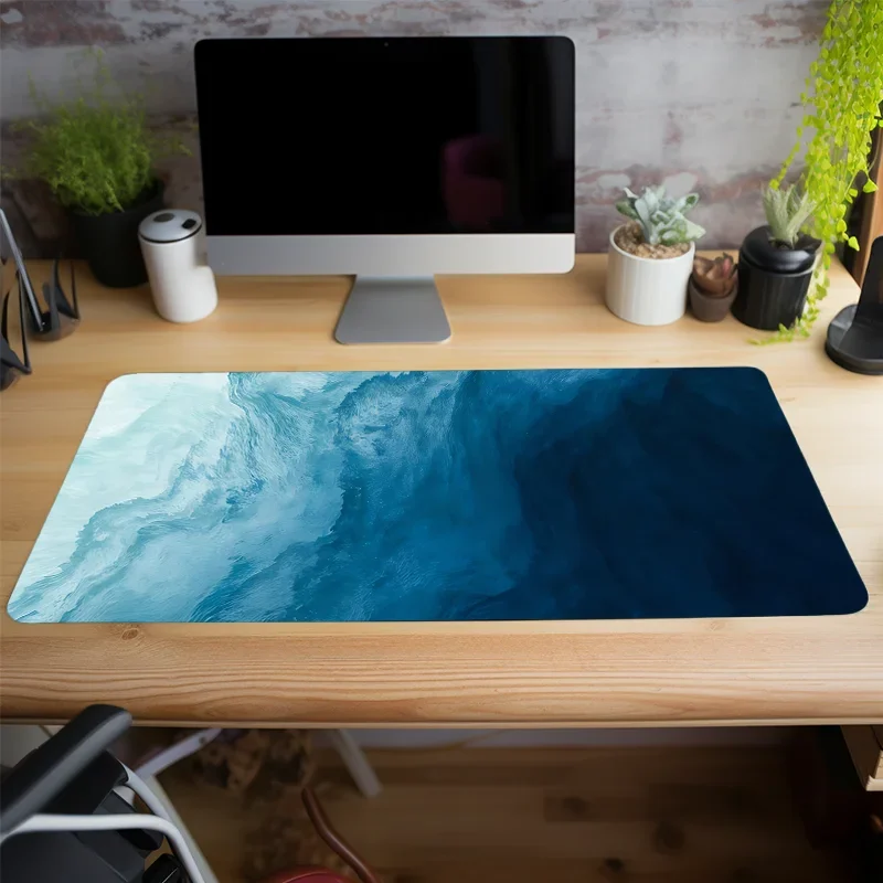 Abstract Ocean Waves Large Gaming Mouse pad Computer HD Keyboard Mausepad Mat Anti-Slip Office Cushion Desk Accessories 900X400