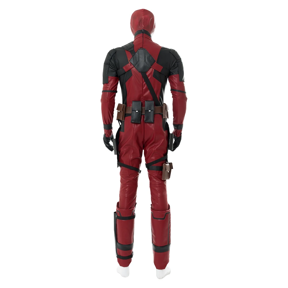 Dead Cosplay Pool Costume Fantasia Disguise for Adult Men Jumpsuit Mask Belt Gloves Villain Outfits Halloween Carnival Clothes