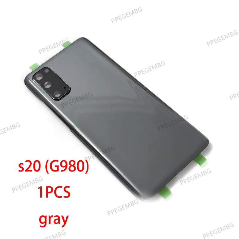 S20 Glas Voor Samsung S20 G980 SM-G980 Batterij Achterklep Achterklep Deksel Paneel Behuizing Behuizing Adhsive Camera Lens Reparatieonderdelen