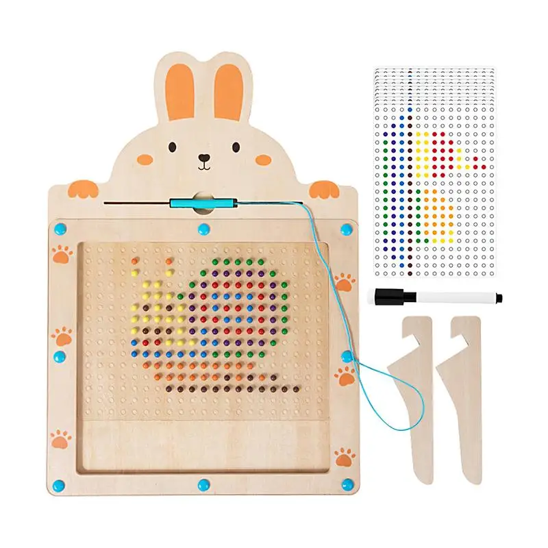 

Magnetic Drawing Board For Toddlers Doodle Kids Magnet Educational Board With Magnet Pen Large Rabbit Doodle Dot Art Travel Toy
