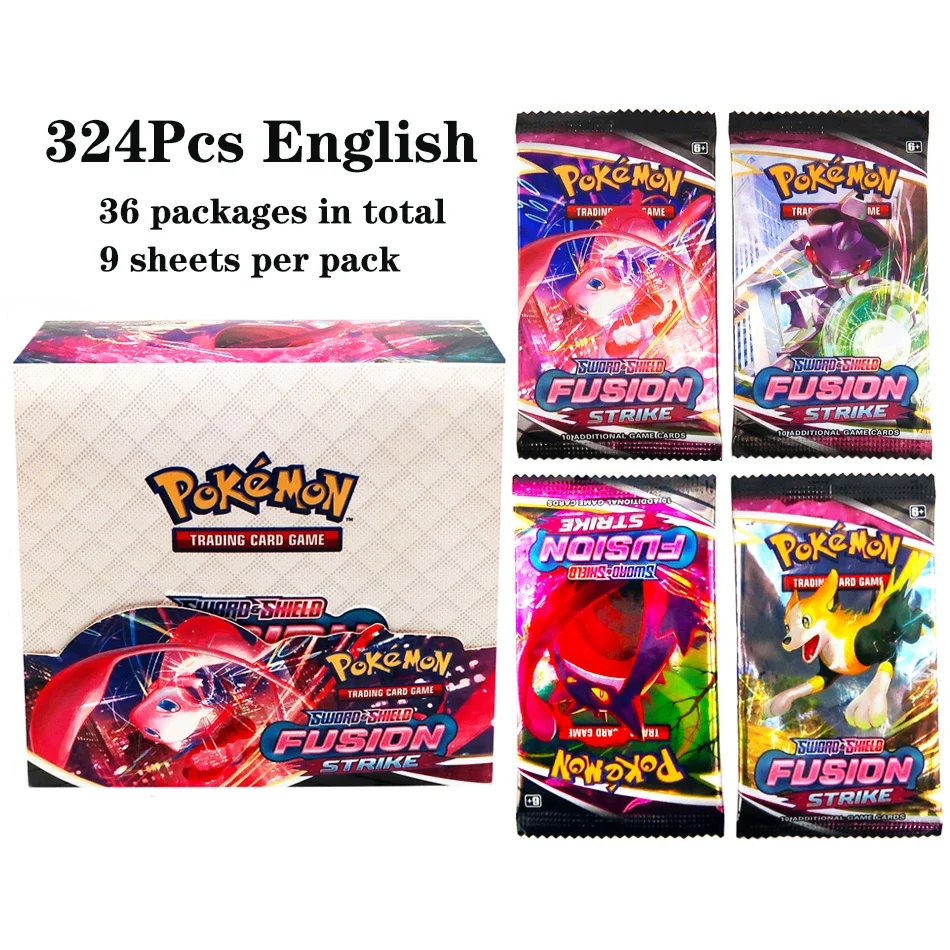 324 stks Pokemon TCG: Sword & Shield-Fusion Strike Booster Display Box (36 Packs) Board Game Card DESTINED RIVALS Stellar Crown