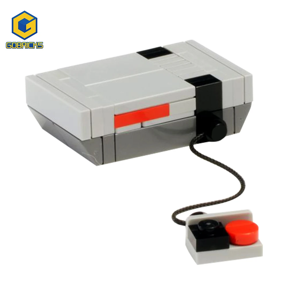 Gobricks Red White Game Console Super Games Entertainment System Model Building Block Assembly TV Game Toys christmas gifts