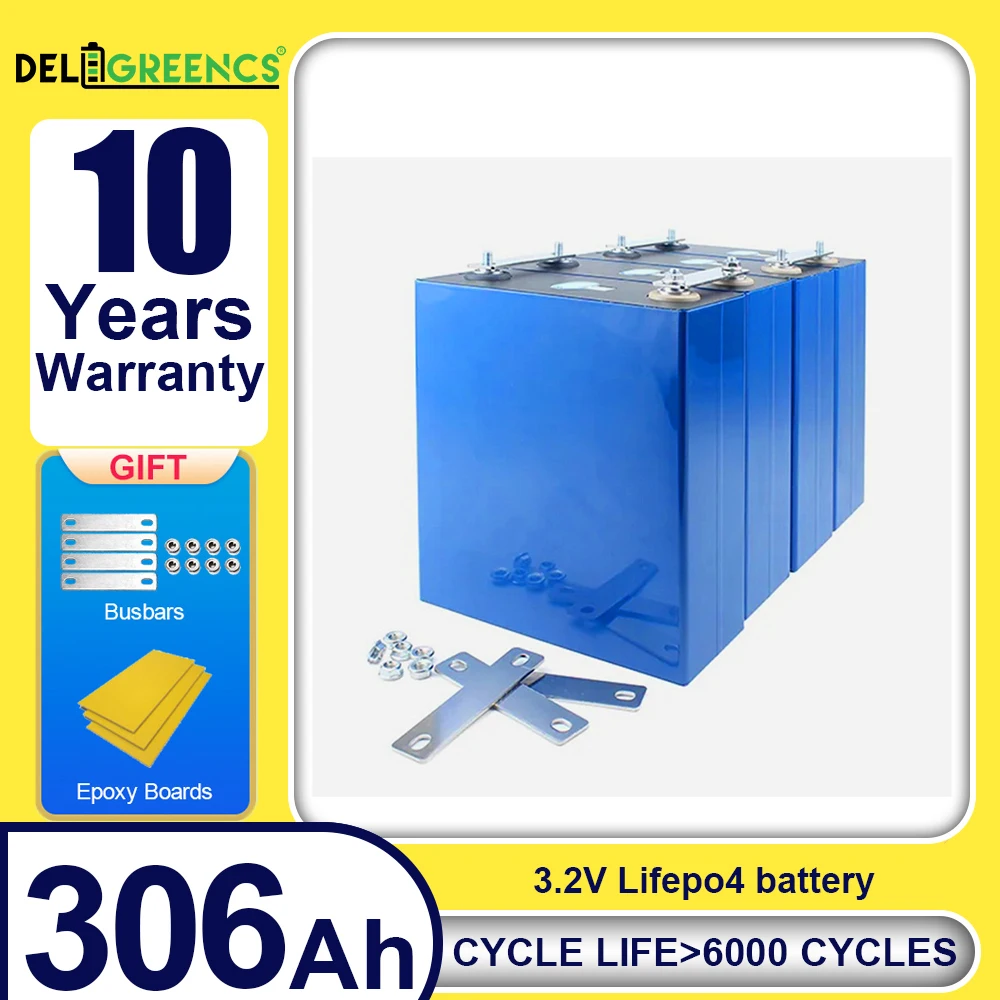 

CATL 306AH LiFePO4 Battery 15KWh 3.2V 3.65V LFP 320AH Rechargeable Batteries Solar Energy Home System 12V 24V 36V 48V NO TAX
