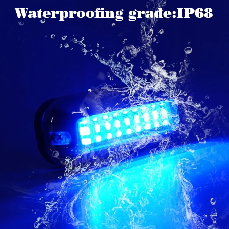 Lampa podwodna do łodzi, 27 LED, stal nierdzewna, wysoka jakość, o wysokiej jasności, wodoodporna IP68, akcesoria do jachtów.