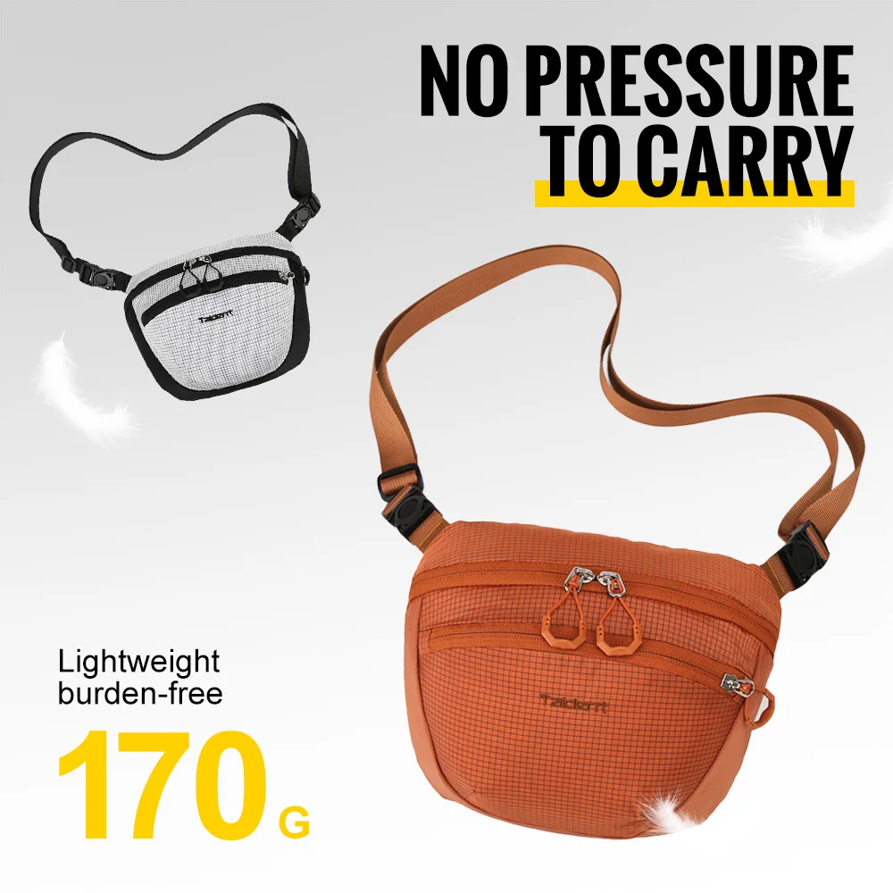 WRELS Versatile Nylon Crossbody Bag Large Capacity Portable Fitness Waist Bags Travel Daily Lightweight Hiking Crossbody Bag