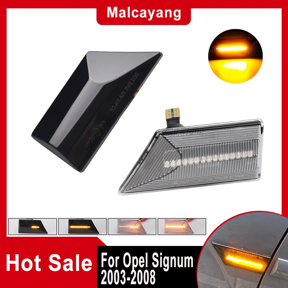 For Opel Vectra C 2002-2008 Signum 2003 2004 2005 2006 2007 2008 LED Dynamic Side Marker Turn Signal Light Sequential Blinker