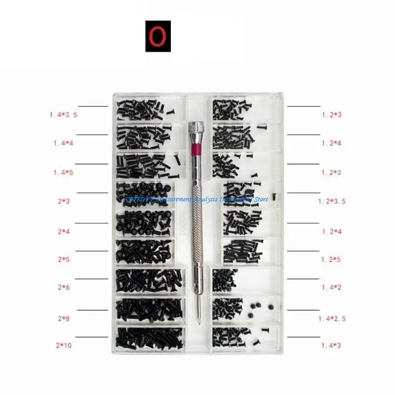 367D 500Pcs 18 Types Mini Screw DIY Laptop Computer Assemble Repair Screws Fastener Set For Repairing Sunglass Phone
