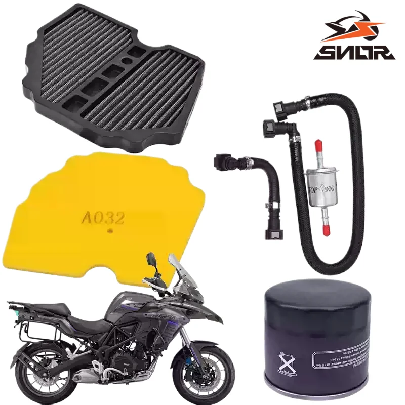 SNOR Heavy Flow Intake Air Filter Cleaner Element Motorcycle For Benelli TRK 502 TRK502X BJ500 2017-2022 Replacement Air Filter