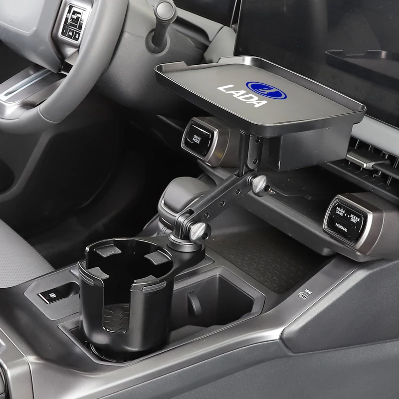 360° Rotatable Car Cup Holder Tray Multi-functional Car Accessory For Lada Priora Sedan Sport Kalina Granta Vesta Niva Largus