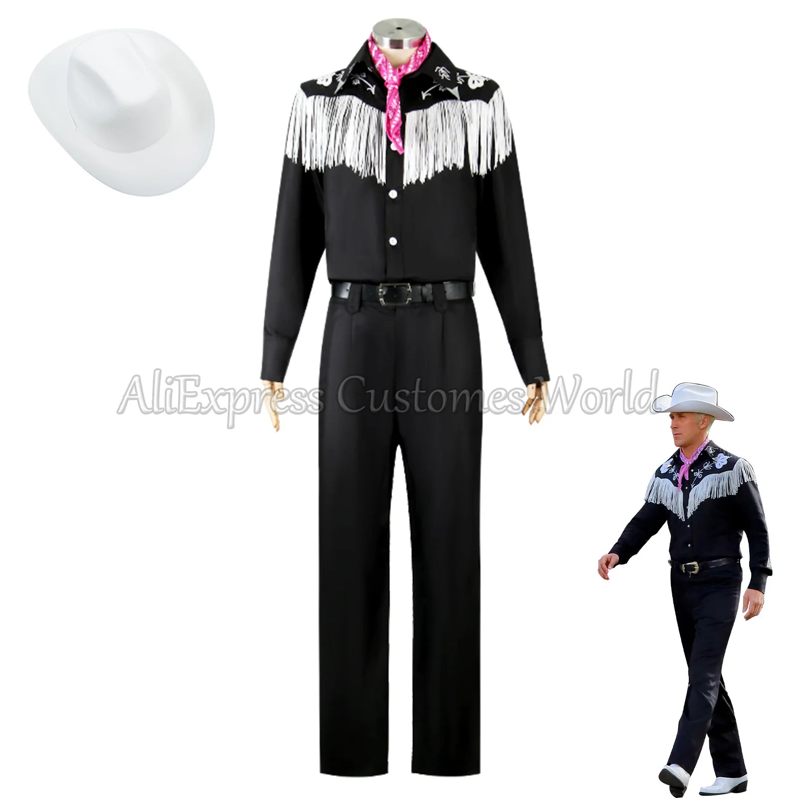 Movie Barbi Cosplay Costume Ken Bar bi Sutis Anime Barbe Unisex Adult Kids Daily Wear Uniform Sports Wear Hat Halloween Party