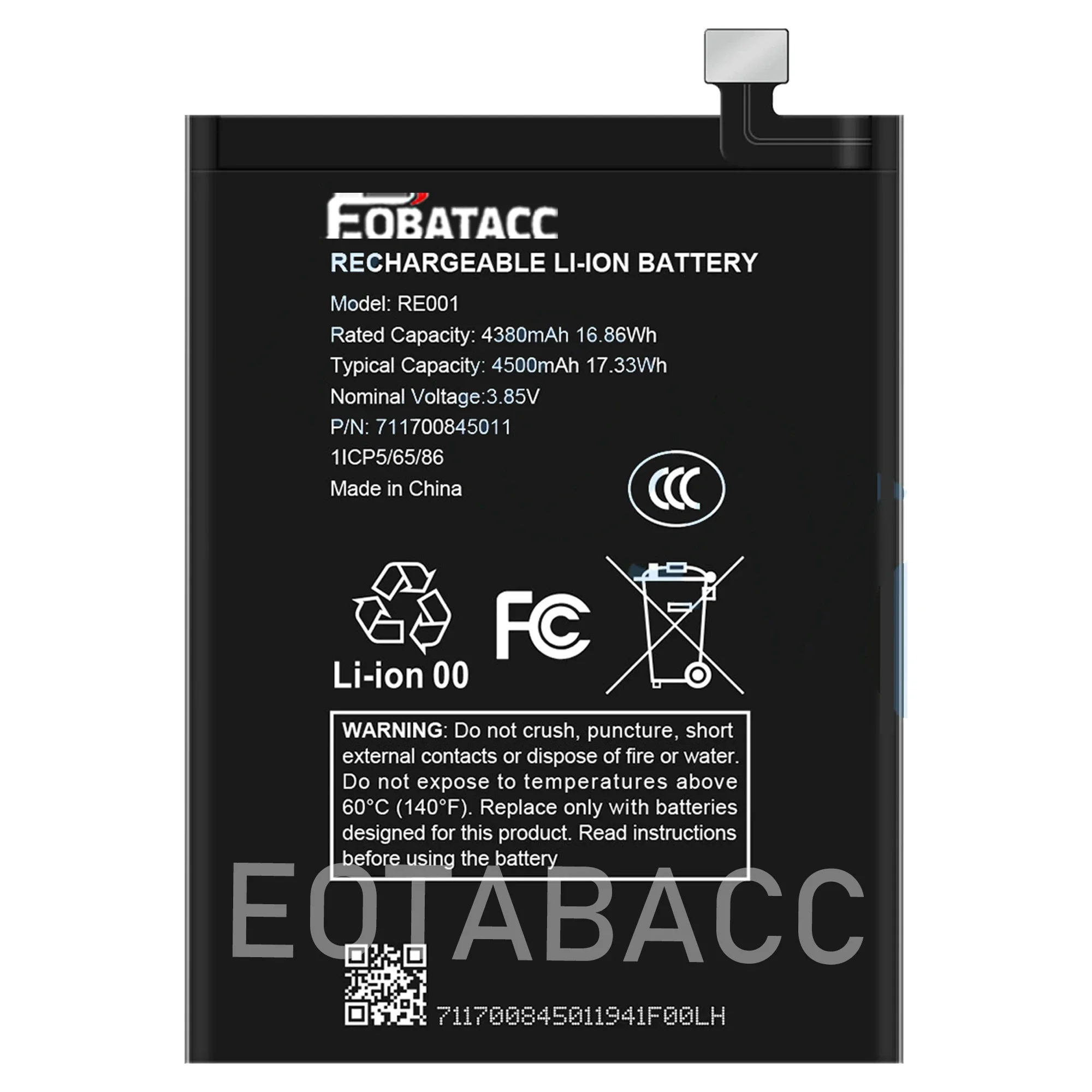 2025 years RE001 Battery for T-Mobile REVVL 6 5G Battery for 4380MAH/4500MAH Mobile Phone Battery
