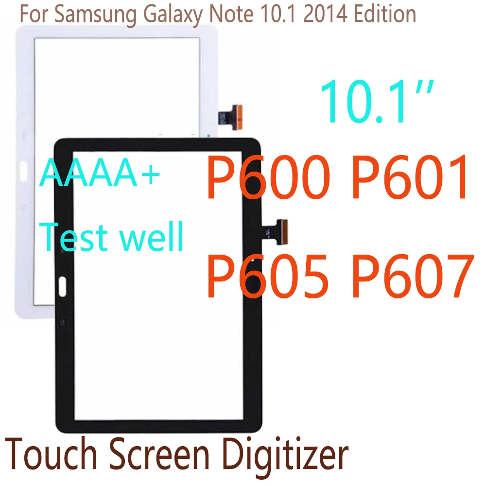 1Pcs For Samsung Galaxy Note 10.1 2014 Edition P600 P601 P605 P607 Touch Screen Digitizer LCD Outer Front Glass Sensor+Tool+tape