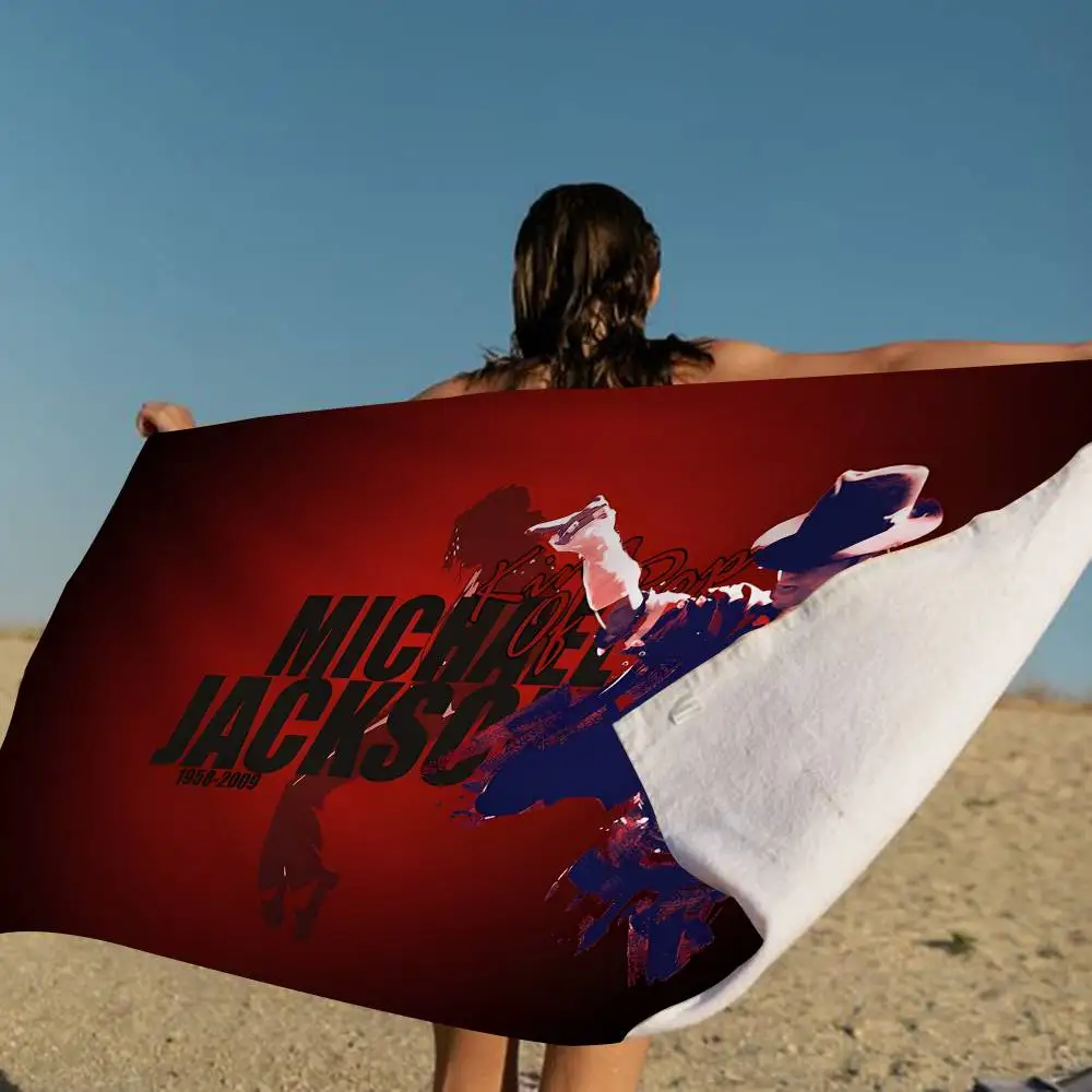 MJ King Of Pop M-Michael J-Jackson  Beach Towel Colorful Bath Towels for Girl Microfiber Quick Dry Custom Sand Free Beach Yoga