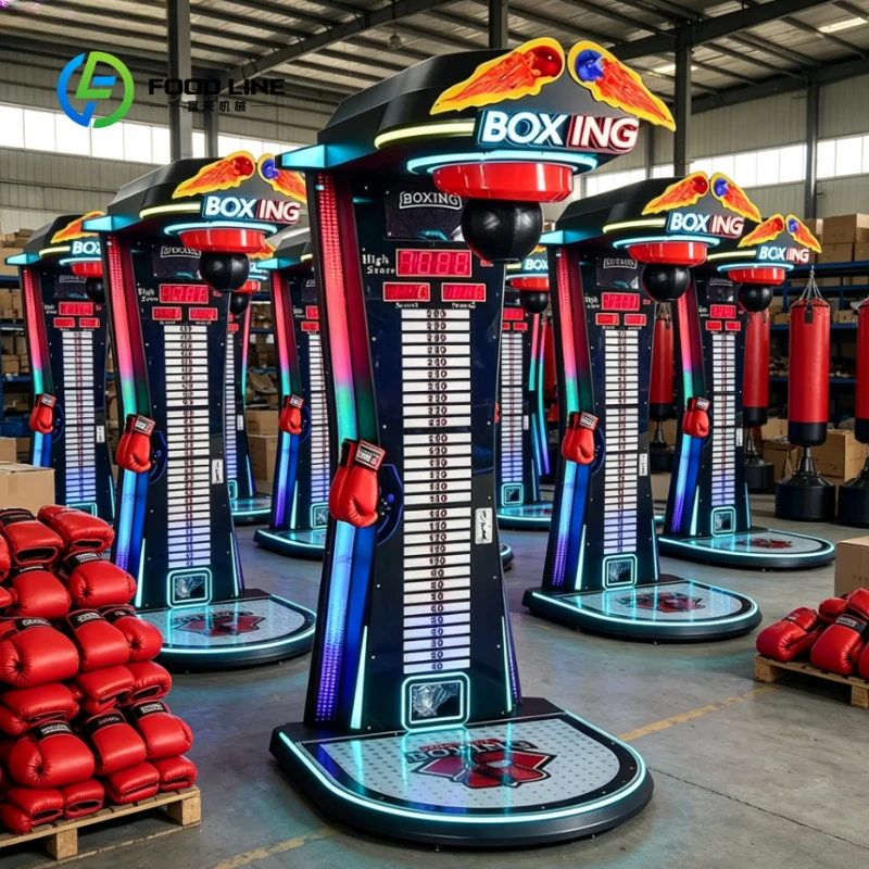Customized Boxing Arcade Game Punching Bag Machine Street Amusement Coin Operated Electronic Boxing Game Vending Machine