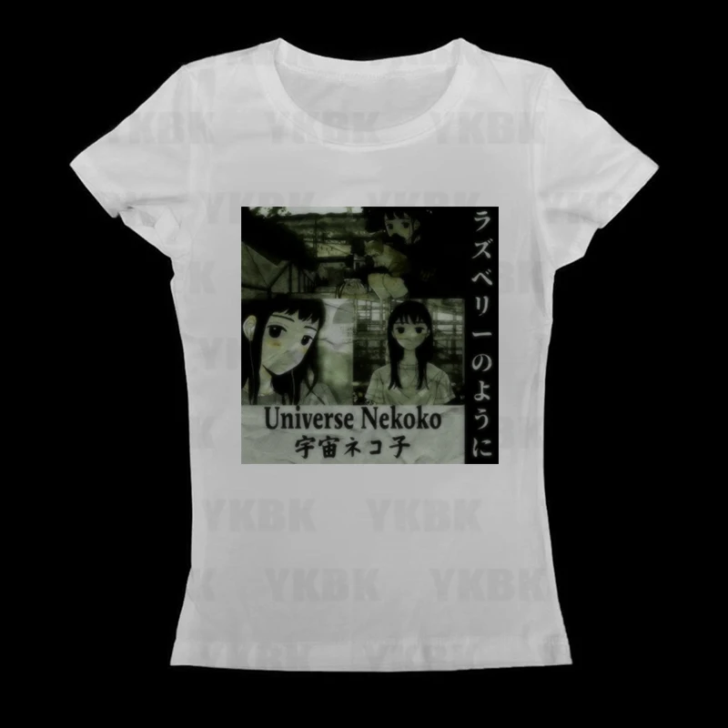 Y2k طباعة أنيمي سترة حزام أبيض عادية Harajuku المرأة فاسق مثير مشد الجرونج ايمو ريترو فتاة باردة القوطية أكمام الشارع الشهير