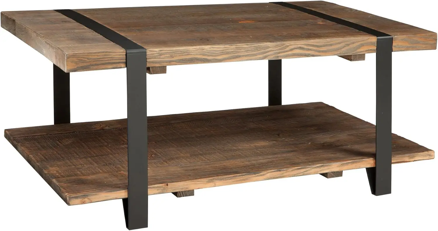 

Alaterre Furniture Stowe 42" L Reclaimed Wood Coffee Table, Brown