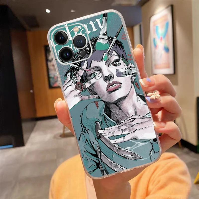 

jojo's bizarre adventure Jotaro Jolyne Phone Case Carcasa Funda For iPhone 17 Pro Max Air 16 15 14 13 Pro Max 15 16 Pro 15Plus