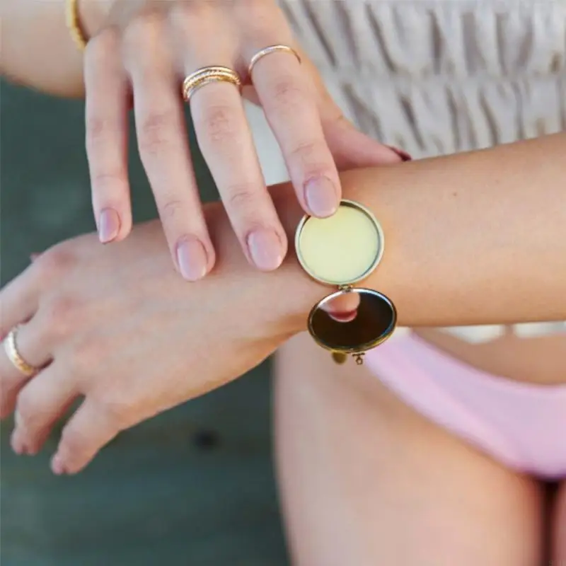 

91AF Практичный бальзам для губ Ювелирные изделия для рук Дорожный держатель для бальзама для губ Браслет Сочетает стиль и со