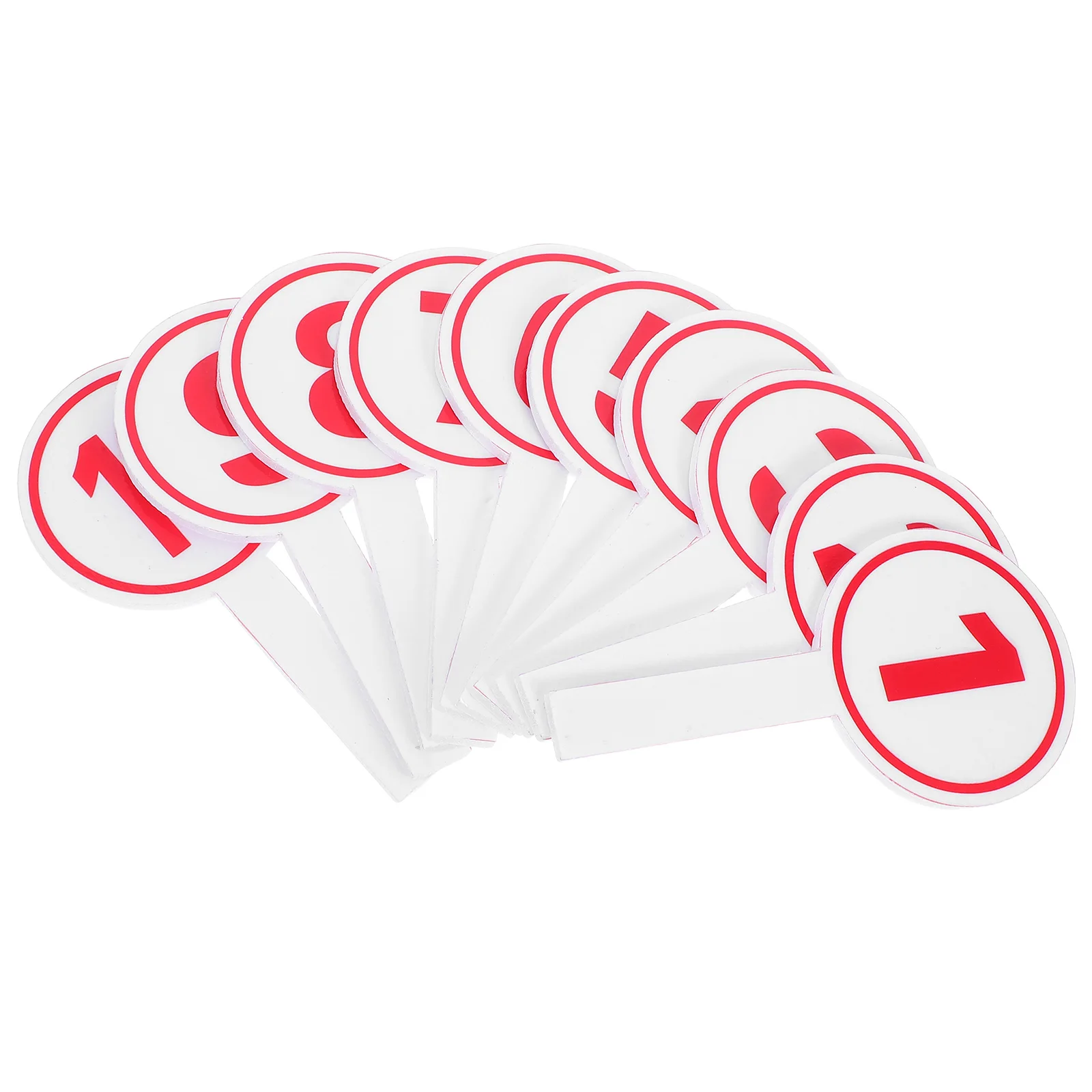 

10pcs Cheerleaders Handheld Score Number Paddles Bright Color Lightweight Auction Supplies Whiteboard Reusable Competition