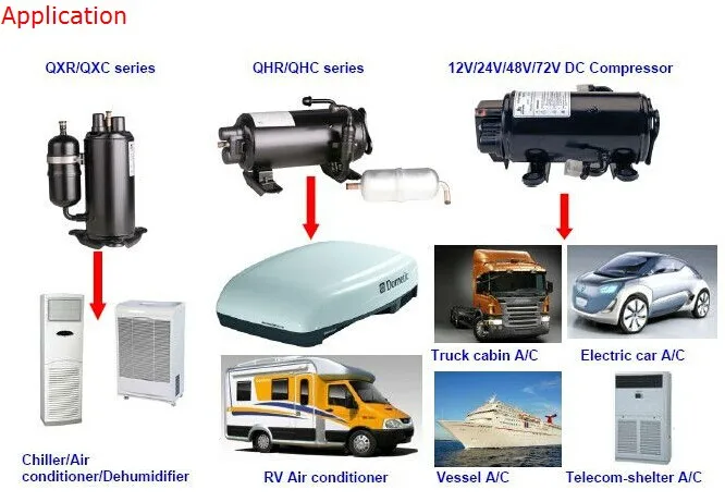 Camper a/c accessories of van A.C compressor for truck cab air conditioner caravan air conditioner