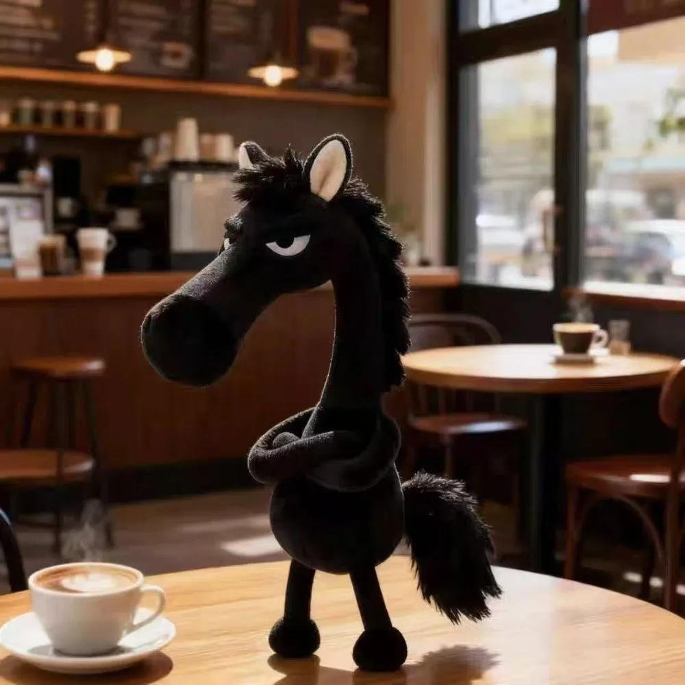 2026 جديد حار لطيف الكرتون الحصان المفاتيح الخيال نمط الحرفية المهر مع وشاح محشوة محاكاة غرفة الحصان الديكور